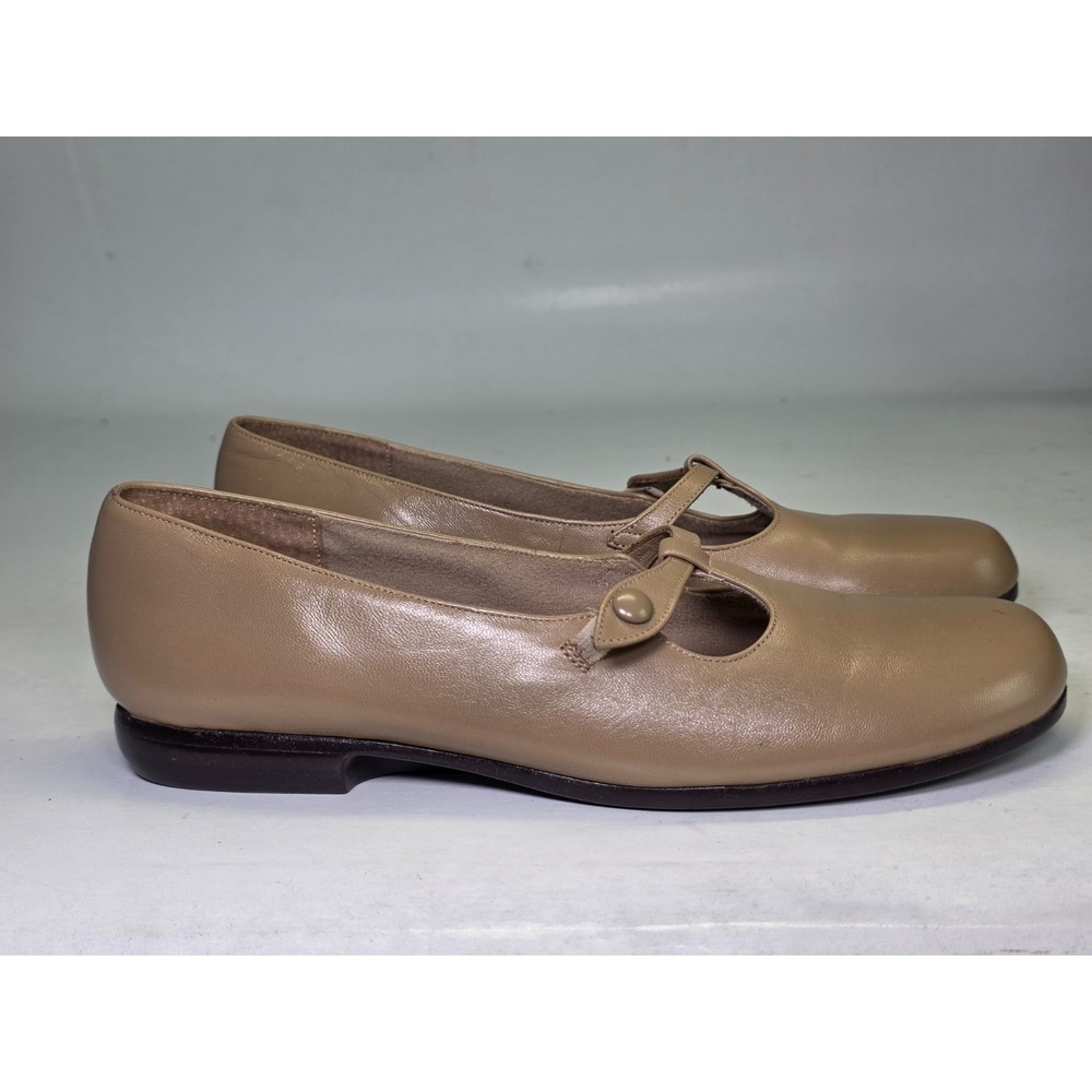 Munro American Mary Jane Women's Shoes Size 9 Beige Tan Leather Slip On Loafers - Picture 5 of 11